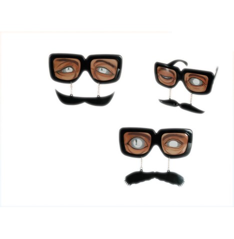 Lunettes de fête Moustache env 14 cm - Lunettes  pas cher