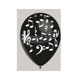10 Ballons musique 30 cm
