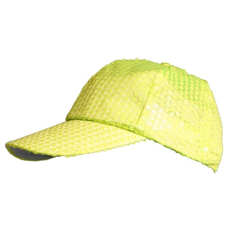 Casquette fluo sequins