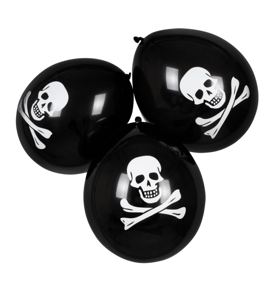 Ballon pirate en latex (sachet de 6) 25cm