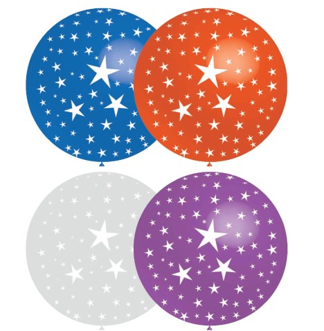Ballon géant Etoiles diam 91 cm - l'unité