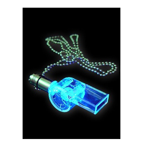 Collier sifflet Lumineux bleu
