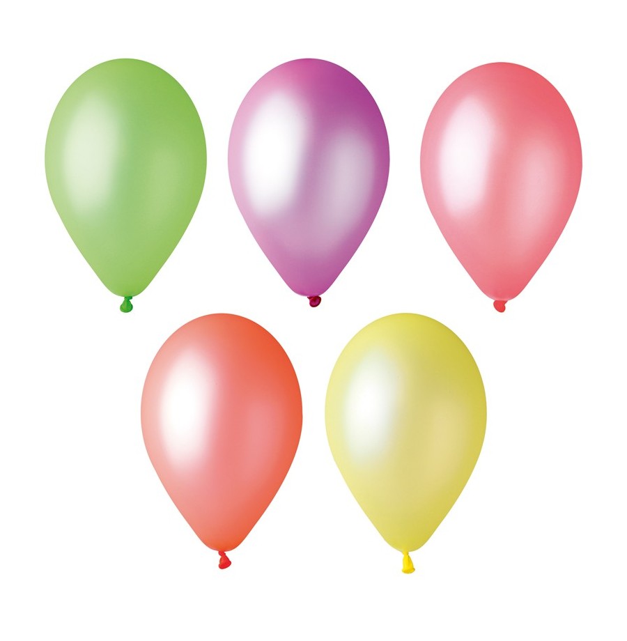 Ballons Fluo diamètre 26 cm le cent