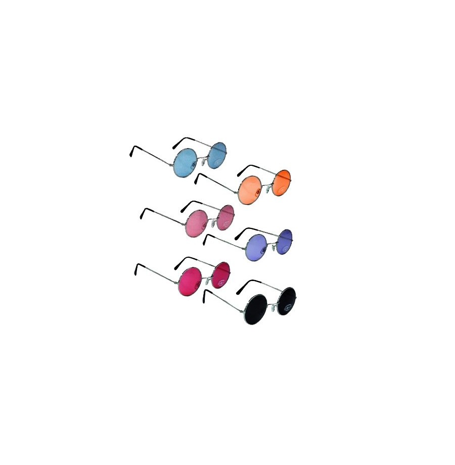 Lunette Hippie - lot de 6 couleurs assorties