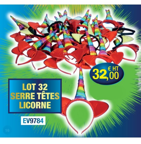 LOT 32 Serre Têtes LICORNE - Lots promotionnels  pas cher