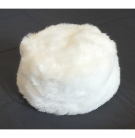 Toque fourrure blanche synthétique