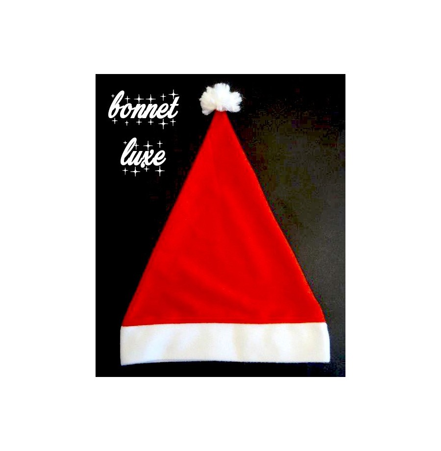 Bonnet Noël  velours VIP 26 x 40 cm