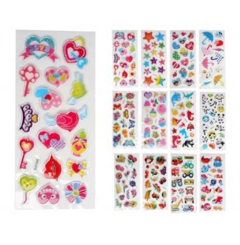 stickers déco assortis 3D - Jeux filles  pas cher