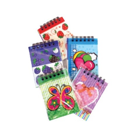 Carnet spirale 8.5x7 cm - Jeux filles  pas cher