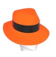 Chapeau gangster Orange  pvc