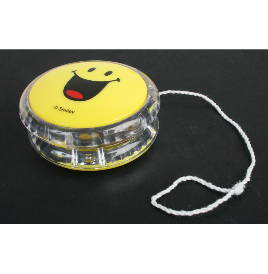 Yoyo débrayable et lumineux smiley 6 cm