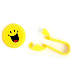 Jeu lance disque Smiley 8 cm - Pêche mixte  pas cher