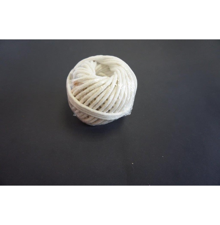 Pelote 100 g coton blanc diamètre 3 mm