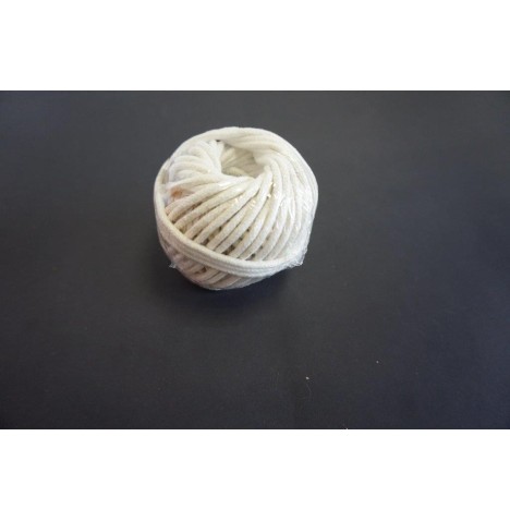 Pelote 100 g coton blanc diamètre 3 mm