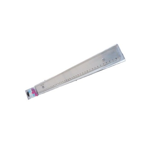 Règle plate 30cm plastique bord anti-tâches
