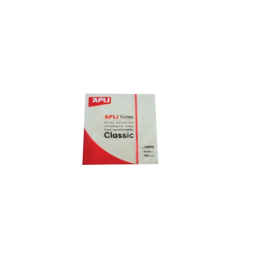 Bloc 100 feuilles post-it notes 'adhésif' 75 x 75