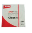 Bloc 100 feuilles post-it notes 'adhésif' 75 x 75