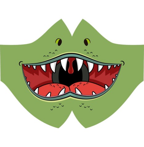 Masque protection tissu dinosaure junior