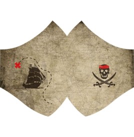 Masque protection  tissu pirate junior
