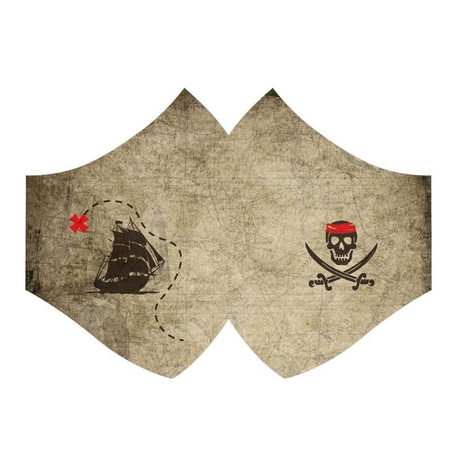 Masque protection  tissu pirate junior