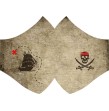 Masque protection  tissu pirate junior