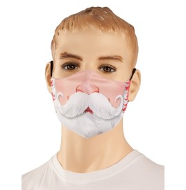 Masque protection tissu Barbe Père Noël - Accueil  pas cher