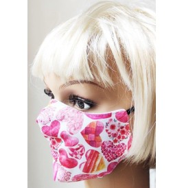 Masque protection tissu St Valentin - Accueil  pas cher