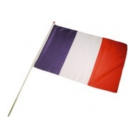 Drapeau tricolore France Tissu 14x21cm -