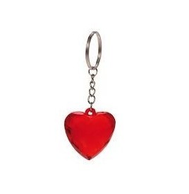 Porte-clés coeur cristal  Rouge 4 cm