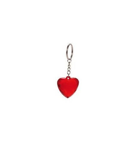 Porte-clés coeur cristal  Rouge 4 cm