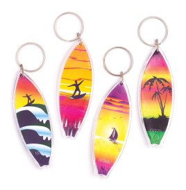 Porte-clés surf décor Ile