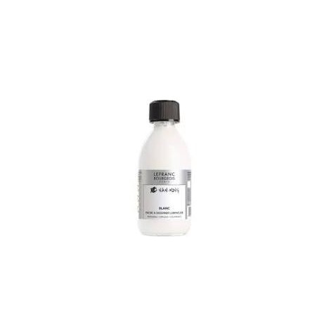 Encre à dessiner à l'eau blanc flacon 250ml