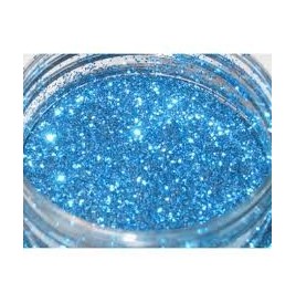 Paillettes fines bleu le sachet de 50 gr