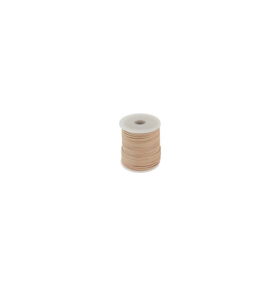 Lacet cuir naturel 2mm -le m