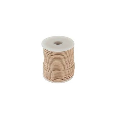 Lacet cuir naturel 2mm -le m