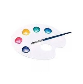 Palette de peinture ovale