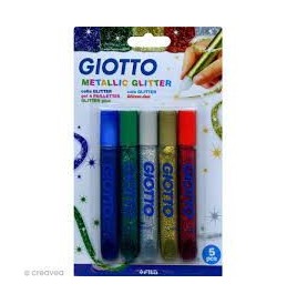 Stylo gel déco Pearl nacré 5 tubes 5.5 ml