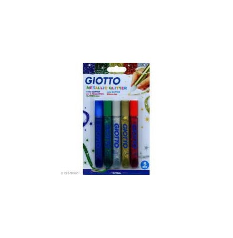 Stylo gel déco Pearl nacré 5 tubes 5.5 ml