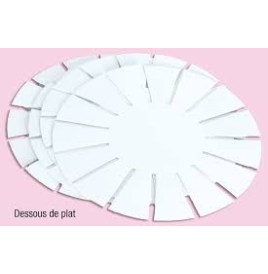 Paquet 10 fonds carton 'dessous de plat'