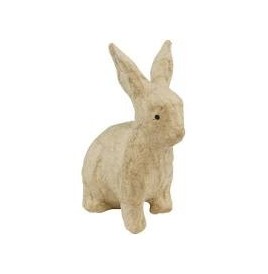 Lapin assis papier maché env 12 cm