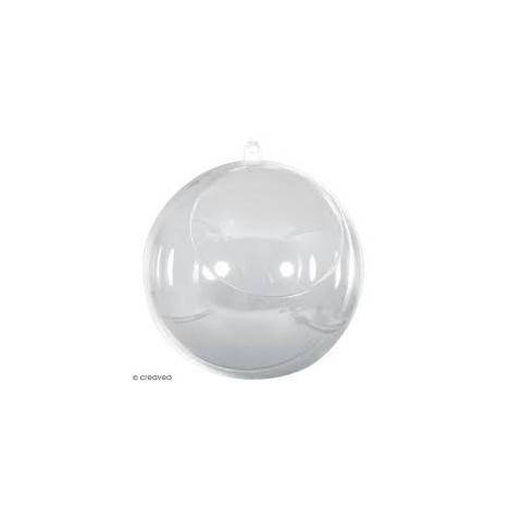 Boule plastique transparente diam. 40 mm