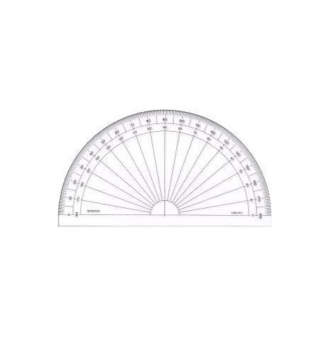 Rapporteur 180° base 15 cm