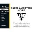 Carte à gratter noire 24 x32  pochette 2 fles