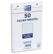 Paquet de 50 fiches bristol blanc perforées 210 x 297 mm