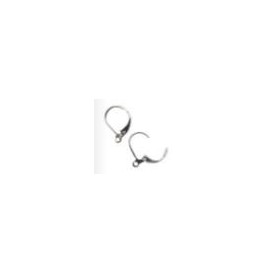 Boucle d'oreille ovale fermée argent le sachet de 20