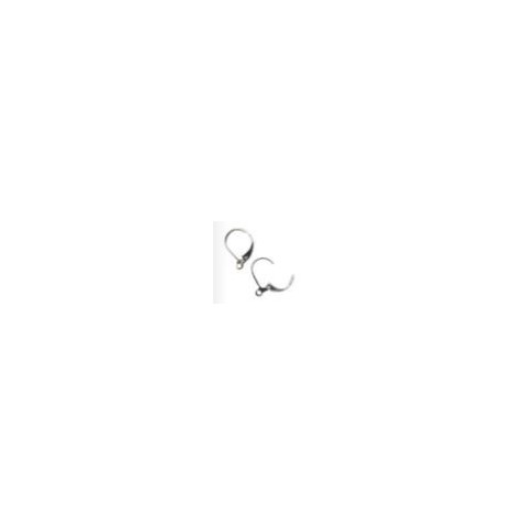 Boucle d'oreille ovale fermée argent le sachet de 20