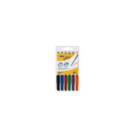 Pochette 6 marqueurs pour tableau blanc Velleda Bic assortis pointe og