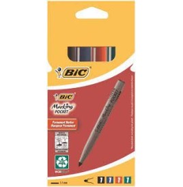 Pochette 4 marker pocket permanent ass. Bic
